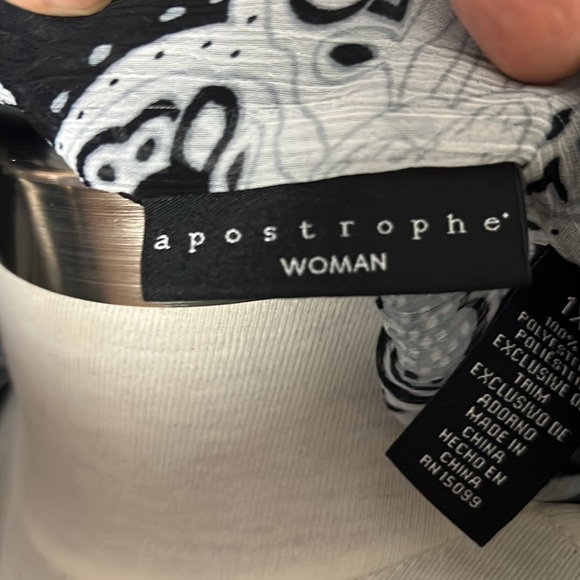 Apostrophe Two piece semi Sheer Blouse/Top size 1X - Picture 8 of 9